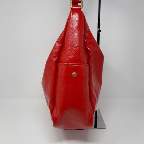 YSL Yves Saint Laurent Multy Large Hobo Bag Red Patent Leather - Picture 3 of 15